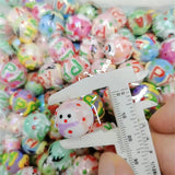 100pcs DIY Resin Cartoon Christmas Halloween Spacer Beads for Jewelry Making