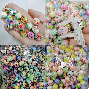 100pcs DIY Resin Cartoon Christmas Halloween Spacer Beads for Jewelry Making