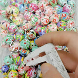 100pcs DIY Resin Cartoon Christmas Halloween Spacer Beads for Jewelry Making