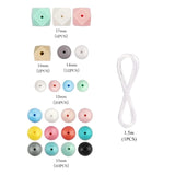 100pcs Silicone Teething Beads Baby Teether Chewing Nursing Round Beads