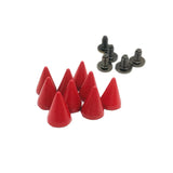 100 Sets 7x10mm Red Metal Studs Spikes Rivets Punk Spike Bags Belt Pet Collars