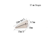 100 Silver Dragon Claw Punk Spike Studs Metal Screws for Leathercraft