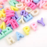 100pcs Mixed Acrylic Letters Beads 9x12mm Big Hole Alphabet Spacer