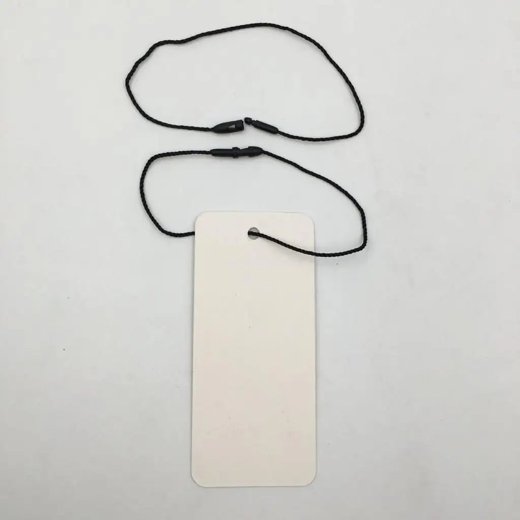 100x Blank Rectangle Clothing Tags with String