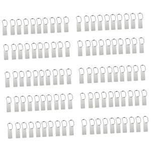 100x Blank Rectangle Clothing Tags with String