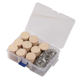 100x Craft Wood Blanks Keychains Pre-drilled Discs DIY Keyring