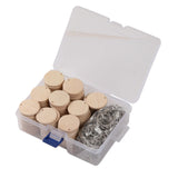 100x Craft Wood Blanks Keychains Pre-drilled Discs DIY Keyring