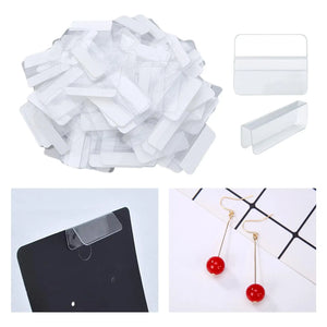 100x Earring Card Adapters Clear for Jewelry Display
