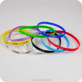 100x Mixed 5mm Multicolor Silicone Bracelet Wristband Set