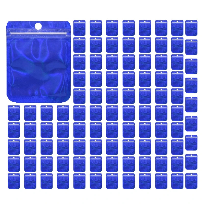 100x Self Seal Plastic Bag Zipper Lock Bags Clear PVC Anti Tarnish Jewelry