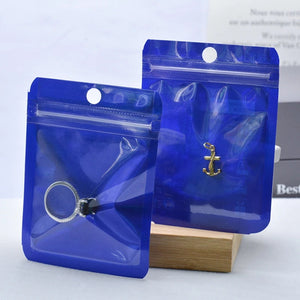 100x Self Seal Plastic Bag Zipper Lock Bags Clear PVC Anti Tarnish Jewelry