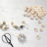 100x Wooden Honeycomb Beads Round 20mm Large Hole Jewelry Making DIY