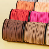 3mm Flat Faux Suede Braided Cord for Jewelry Making