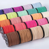 3mm Flat Faux Suede Braided Cord for Jewelry Making