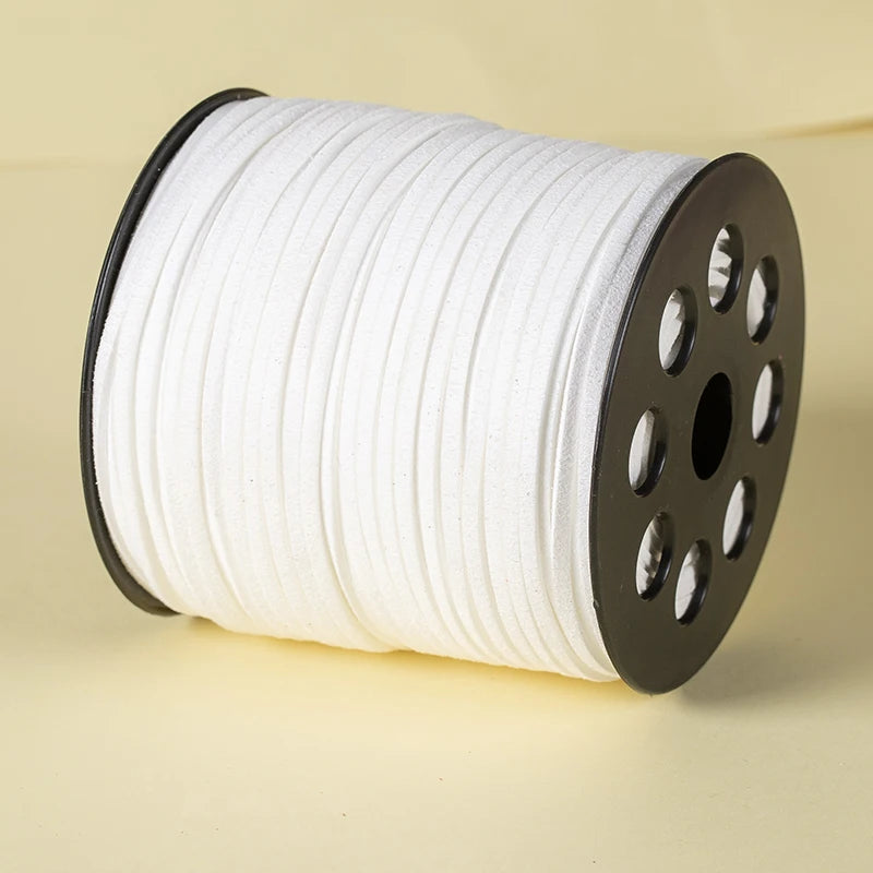 3mm Flat Faux Suede Braided Cord for Jewelry Making