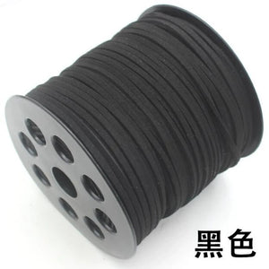 100yards Faux Suede Braided Cord Velvet Leather Thread Rope