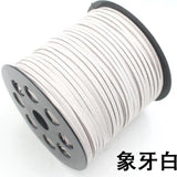 100yards Faux Suede Braided Cord Velvet Leather Thread Rope