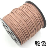 100yards Faux Suede Braided Cord Velvet Leather Thread Rope