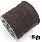 100yards Faux Suede Braided Cord Velvet Leather Thread Rope