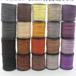 100yards Faux Suede Braided Cord Velvet Leather Thread Rope