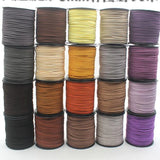 100yards Faux Suede Braided Cord Velvet Leather Thread Rope