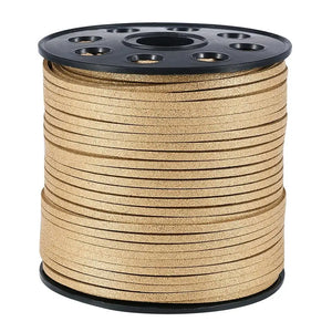 3mm Glitter Suede Cord Macrame Braided Lace Rope Beading Bracelet