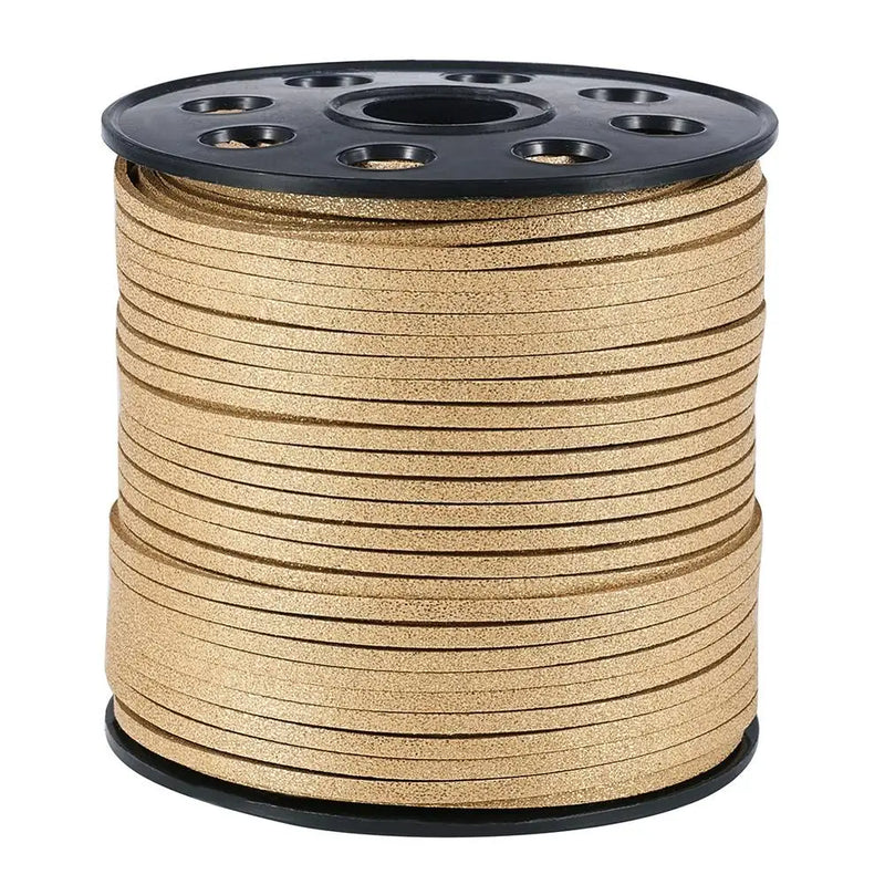 3mm Glitter Suede Cord Macrame Braided Lace Rope Beading Bracelet