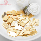 20PCS 5.5x12MM Brass Rectangle Charms Pendants DIY Jewelry Findings