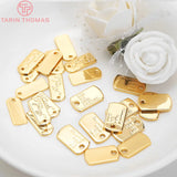 20PCS 5.5x12MM Brass Rectangle Charms Pendants DIY Jewelry Findings
