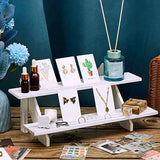 Wood Earring Display Stand with 100 Earring Cards