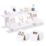 Wood Earring Display Stand with 100 Earring Cards