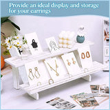 Wood Earring Display Stand with 100 Earring Cards