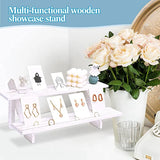Wood Earring Display Stand with 100 Earring Cards