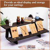 Wood Earring Display Stand with Earring Card Bundle