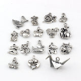 102Pcs Tibetan Silver Animal Charms Pendants for DIY Jewelry Making