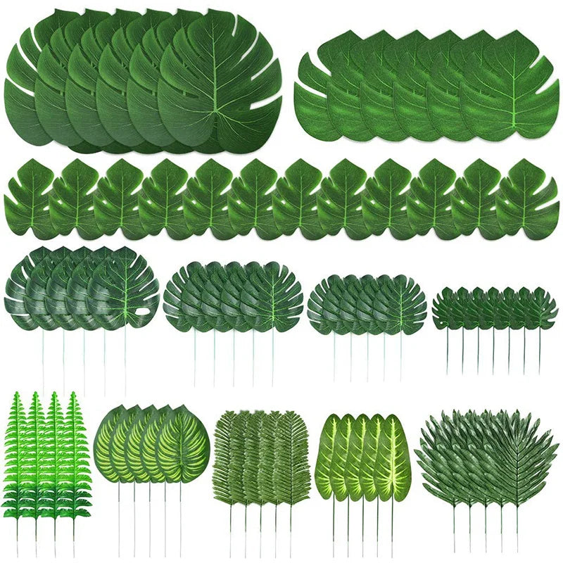 Artificial Palm Leaves 103 Pcs for Party Decorations