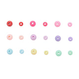 1035PCS Opaque Acrylic Round Mixed Beads 18 Style Assorted Beads
