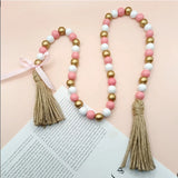Colorful Wood Beads Curtain Straps Home Decoration Garland