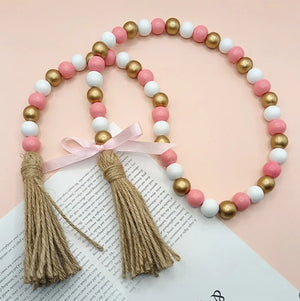 Colorful Wood Beads Curtain Straps Home Decoration Garland