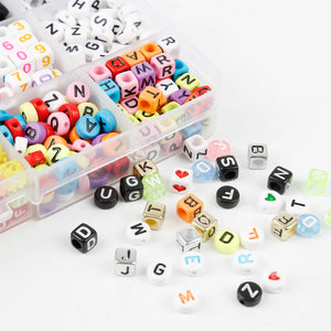 1040pcs Acrylic Letter Beads for DIY Craft Jewelry Making