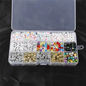 1040pcs Acrylic Letter Beads for DIY Craft Jewelry Making