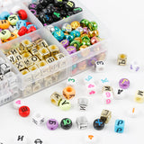1040pcs Acrylic Letter Beads for DIY Craft Jewelry Making