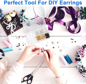 1040pcs Earring Making Tool Box Ear Plug Accessories