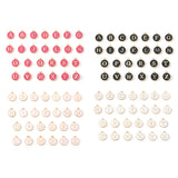 104pcs Alphabet Enamel Initial Letter Charms Round Disc Charms For DIY Jewelry