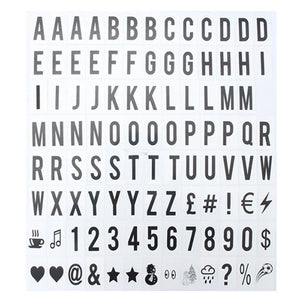 104pcs Cinematic Lightbox Replacement Letters & Numbers A4 Sign Message Board