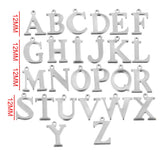 104pcs Stainless Steel A-Z Alphabet Charms DIY Jewelry Making Bulk