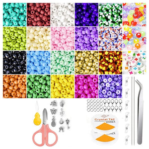 10500Pcs 3mm Glass Seed Beads for Jewelry Making Kit