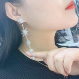 105MM Micro Paved Zirconia Bridal Drop Earring