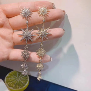 105MM Micro Paved Zirconia Bridal Drop Earring