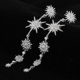 105MM Micro Paved Zirconia Bridal Drop Earring